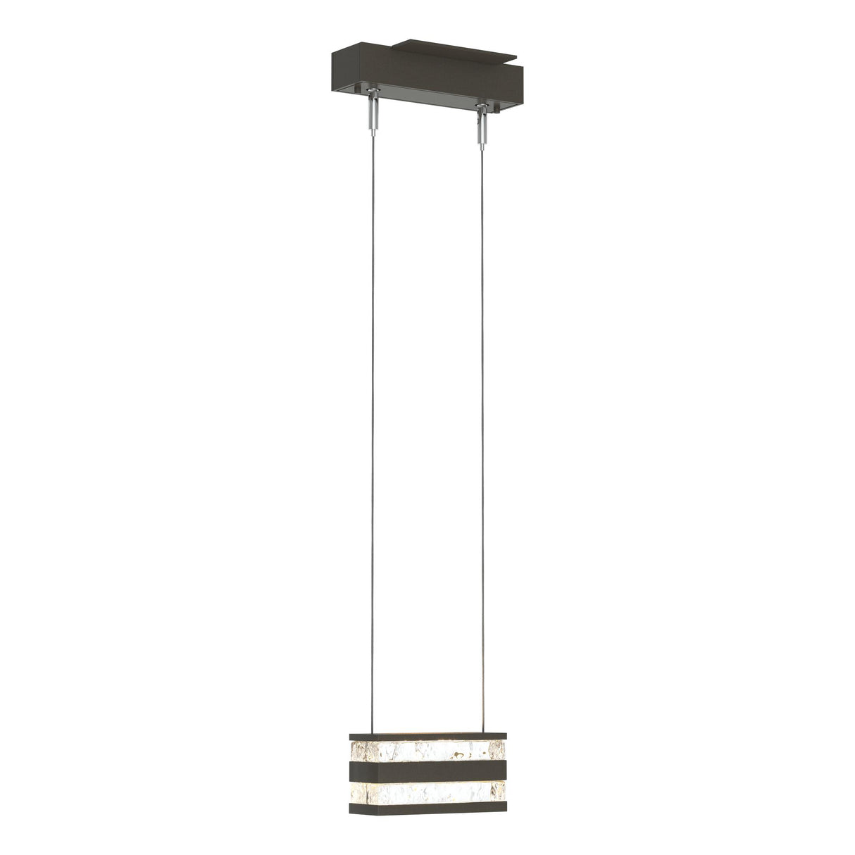 Hubbardton Forge 2023 Dark Smoke Clear Glass (ZM) Standard Stacks LED Pendant