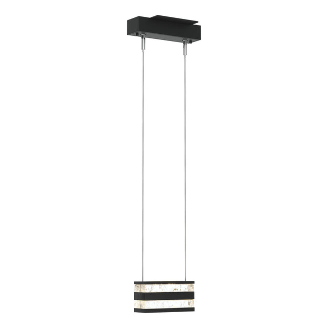Hubbardton Forge 2023 Black Clear Glass (ZM) Standard Stacks LED Pendant