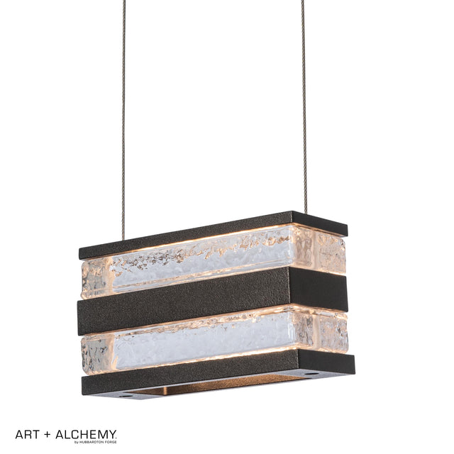Hubbardton Forge 2023 Oil Rubbed Bronze Clear Glass (ZM) Standard Stacks LED Pendant