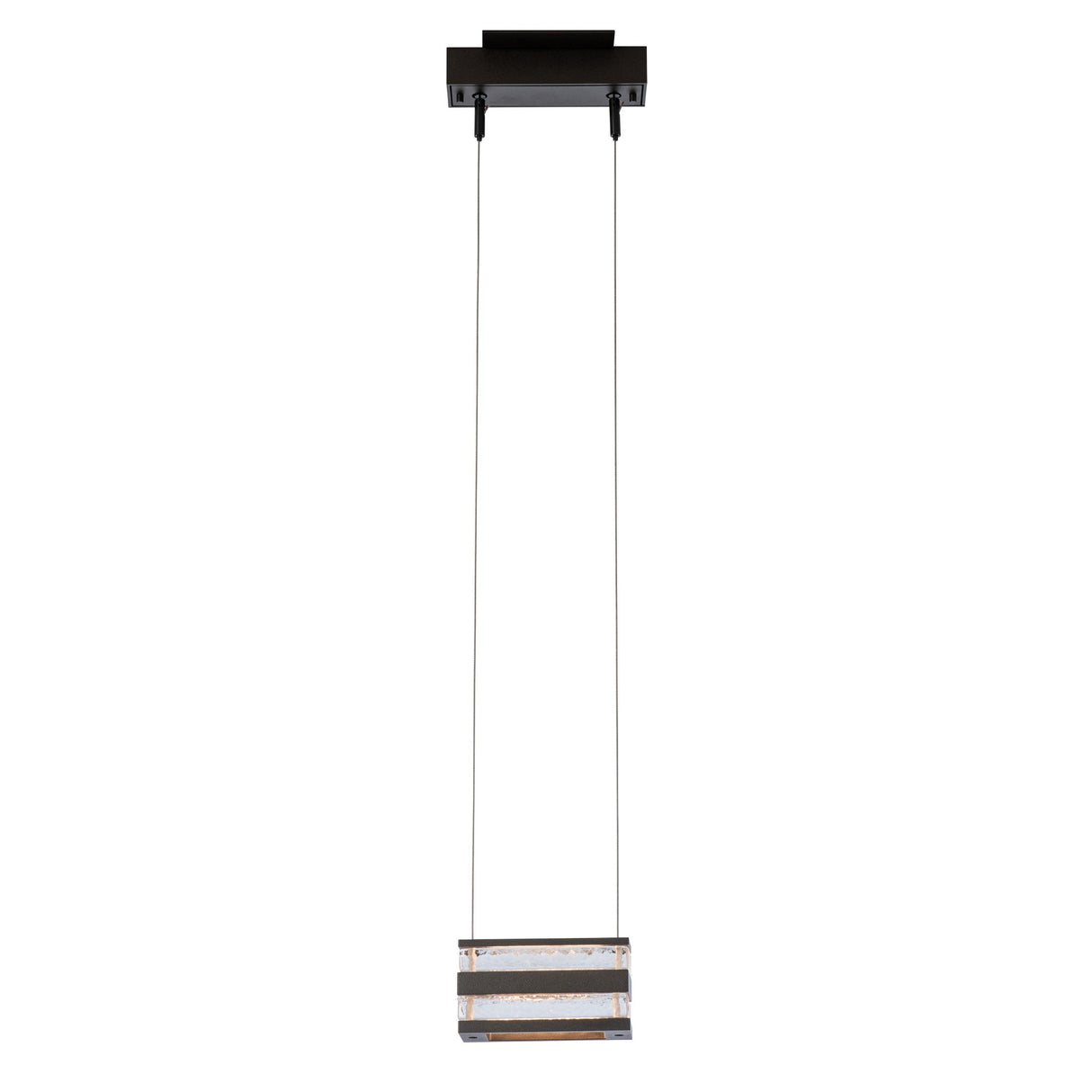 Hubbardton Forge 2023 Oil Rubbed Bronze Clear Glass (ZM) Standard Stacks LED Pendant