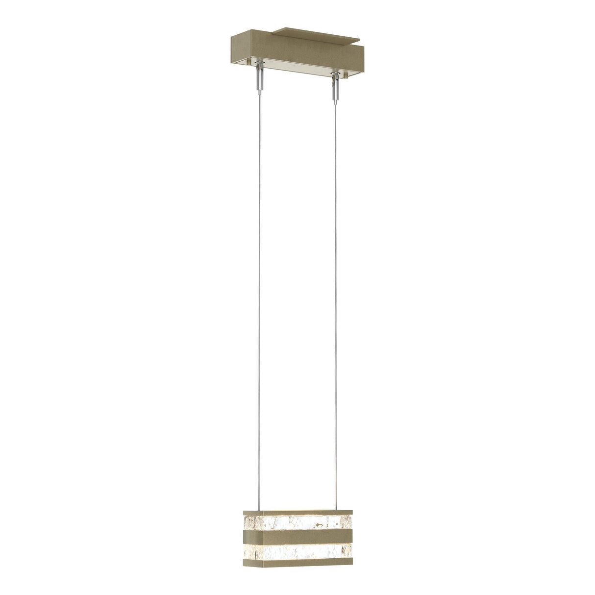 Hubbardton Forge 2023 Soft Gold Clear Glass (ZM) Standard Stacks LED Pendant