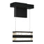 Hubbardton Forge 2023 Black Clear Glass (ZM) Stacks LED Sconce