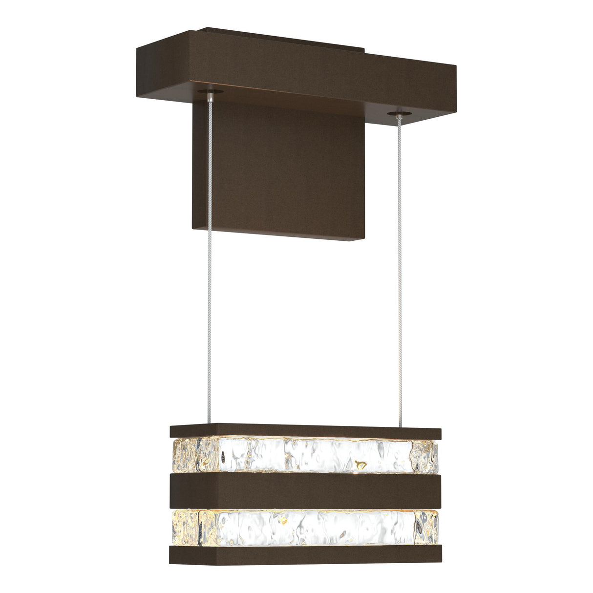 Hubbardton Forge 2023 Bronze Clear Glass (ZM) Stacks LED Sconce