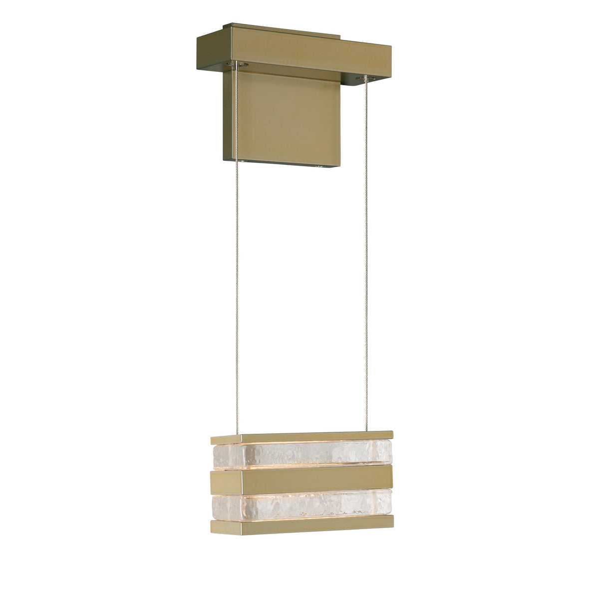 Hubbardton Forge 2023 Modern Brass Clear Glass (ZM) Stacks LED Sconce