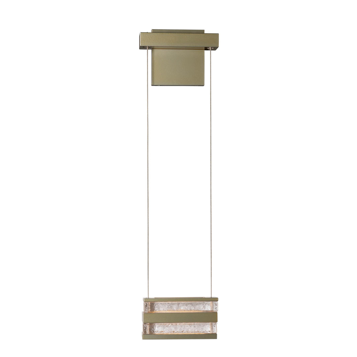 Hubbardton Forge 2023 Modern Brass Clear Glass (ZM) Stacks LED Sconce