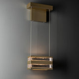Hubbardton Forge 2023 Modern Brass Clear Glass (ZM) Stacks LED Sconce