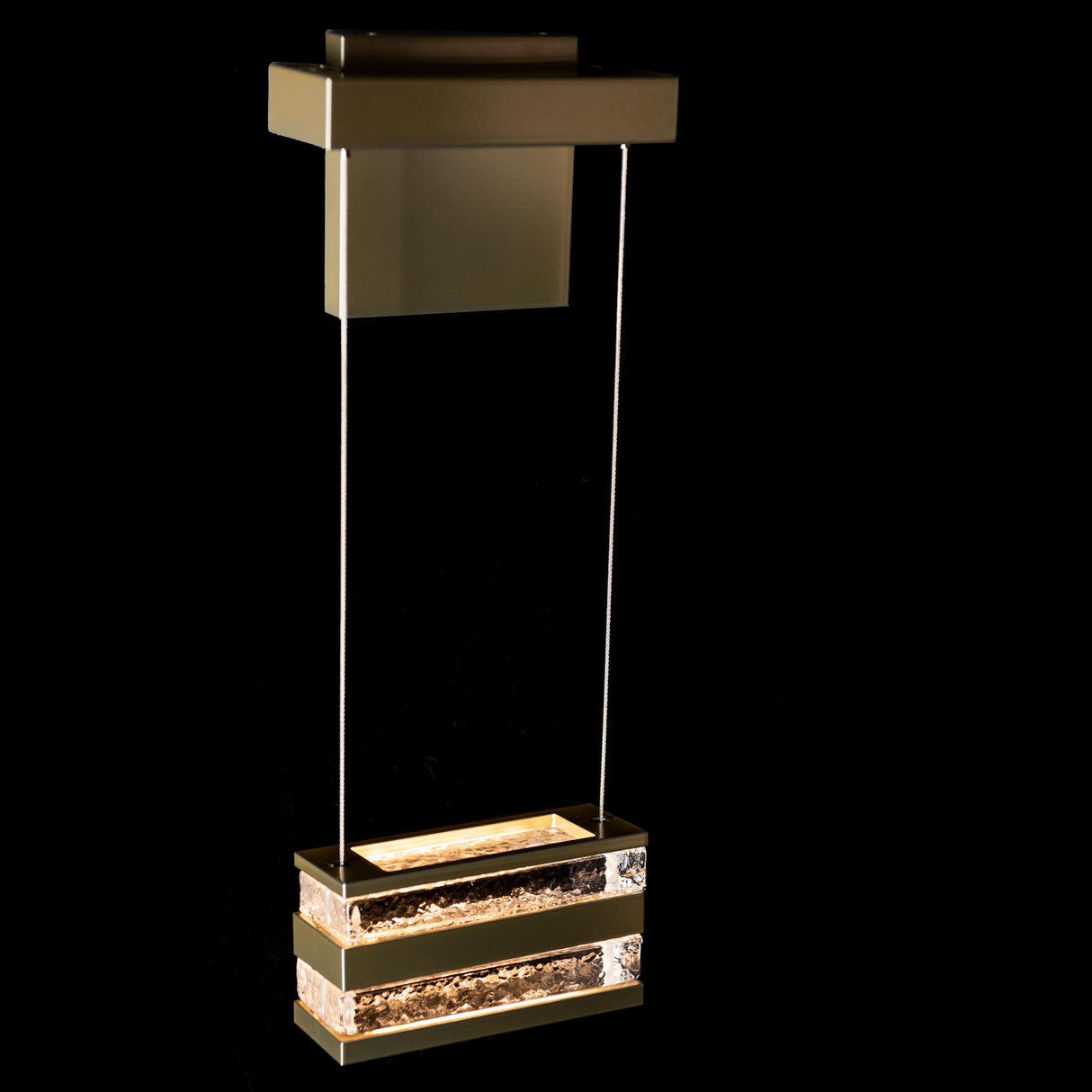 Hubbardton Forge 2023 Modern Brass Clear Glass (ZM) Stacks LED Sconce