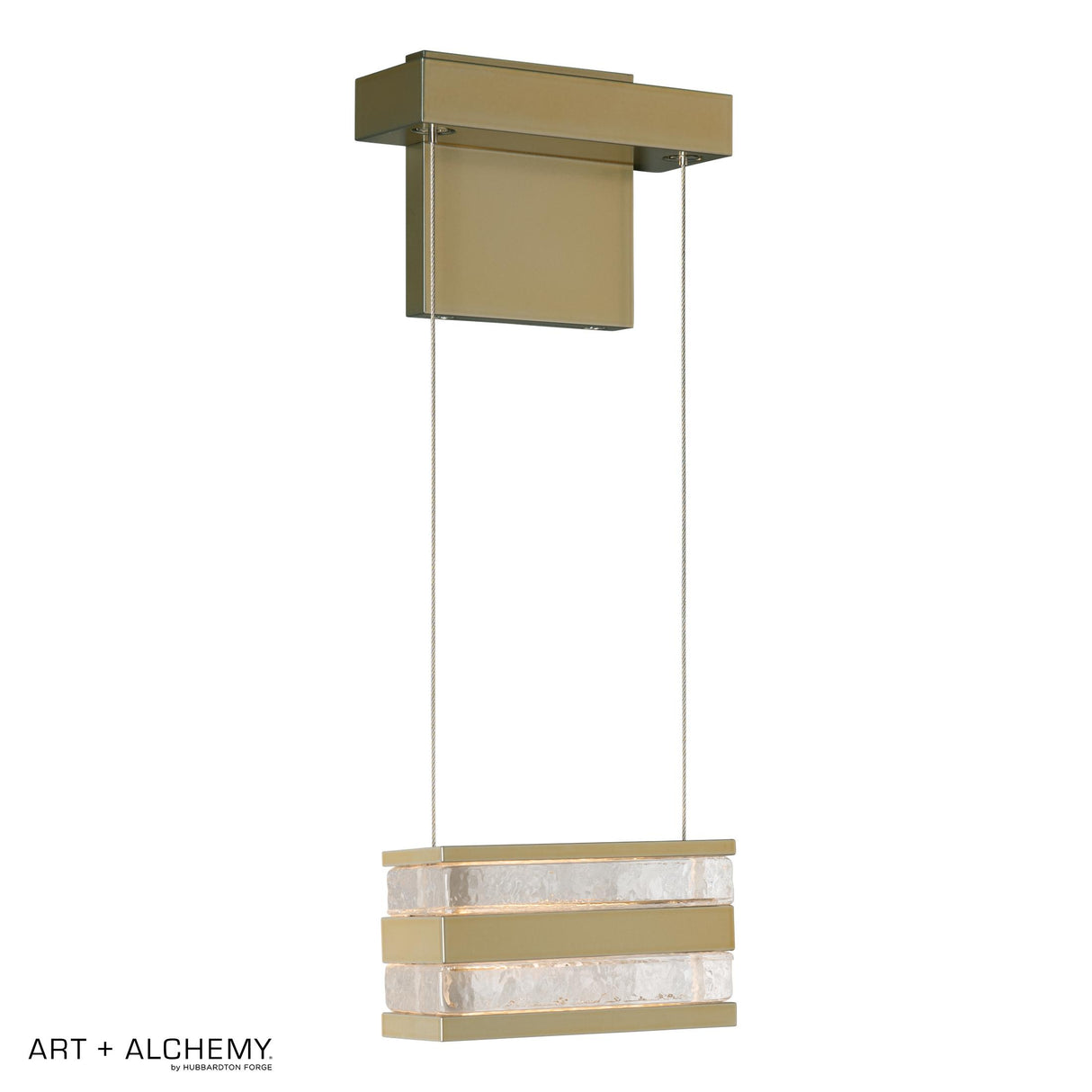 Hubbardton Forge 2023 Modern Brass Clear Glass (ZM) Stacks LED Sconce