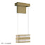 Hubbardton Forge 2023 Modern Brass Clear Glass (ZM) Stacks LED Sconce