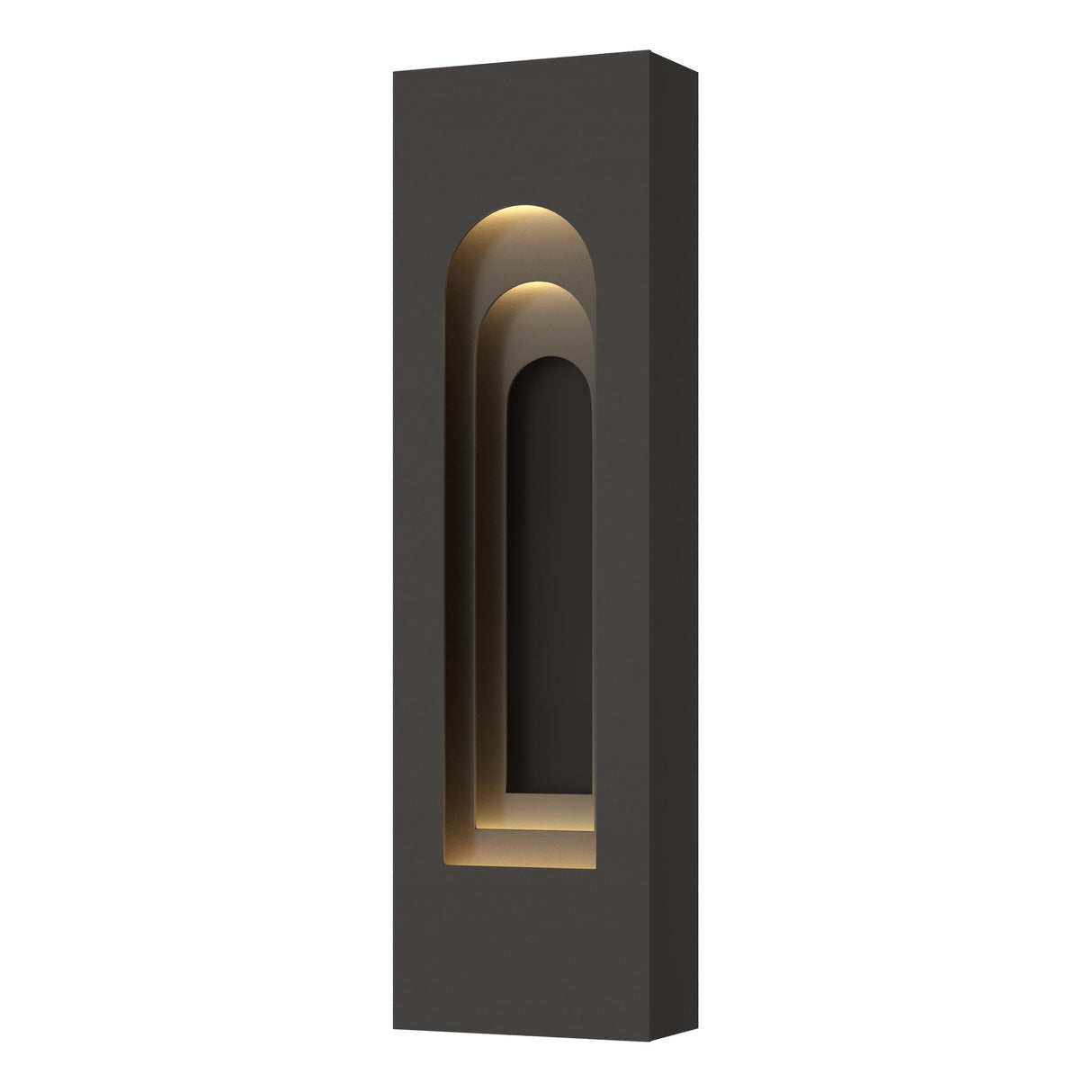 Hubbardton Forge 2023 Coastal Oil Rubbed Bronze Coastal Black Procession Arch Small Outdoor Sconce