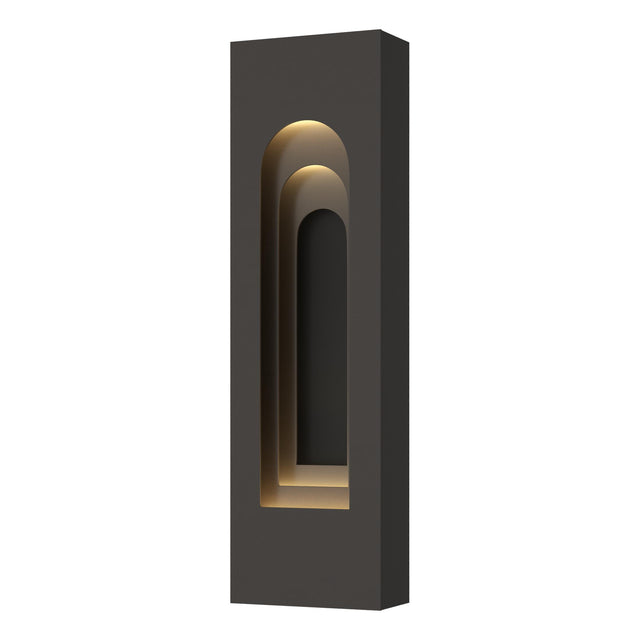 Hubbardton Forge 2023 Coastal Oil Rubbed Bronze Coastal Black Procession Arch Small Outdoor Sconce