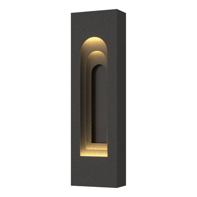 Hubbardton Forge 2023 Coastal Natural Iron Coastal Oil Rubbed Bronze Procession Arch Small Outdoor Sconce