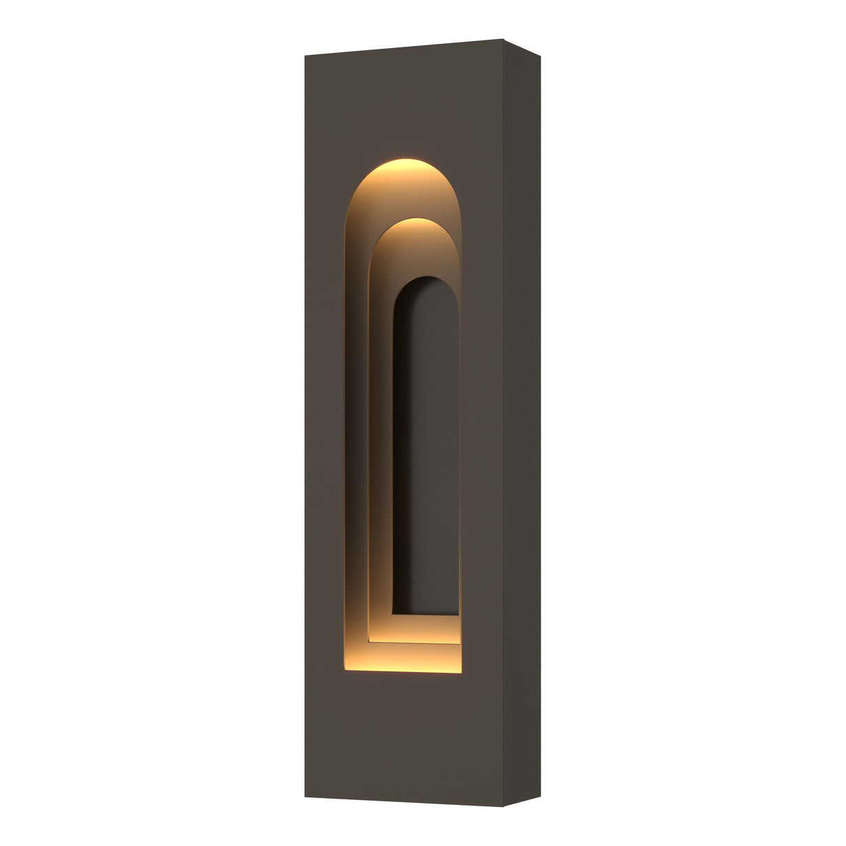 Hubbardton Forge 2023 Coastal Dark Smoke Coastal Oil Rubbed Bronze Procession Arch Small Outdoor Sconce