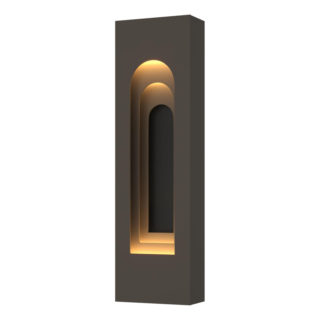 Hubbardton Forge 2023 Coastal Dark Smoke Coastal Black Procession Arch Small Outdoor Sconce