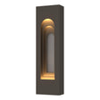 Hubbardton Forge 2023 Coastal Dark Smoke Coastal Burnished Steel Procession Arch Small Outdoor Sconce