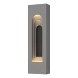 Hubbardton Forge 2023 Coastal Burnished Steel Coastal Natural Iron Procession Arch Small Outdoor Sconce