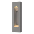 Hubbardton Forge 2023 Coastal Burnished Steel Coastal Burnished Steel Procession Arch Small Outdoor Sconce