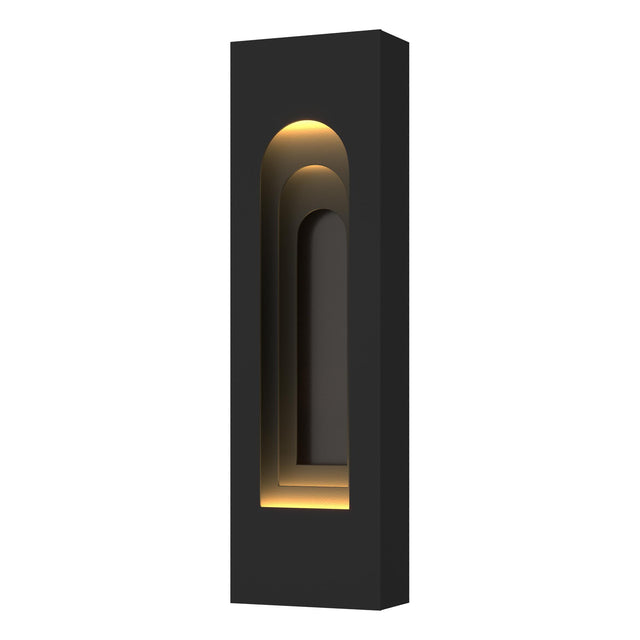 Hubbardton Forge 2023 Coastal Black Coastal Oil Rubbed Bronze Procession Arch Small Outdoor Sconce