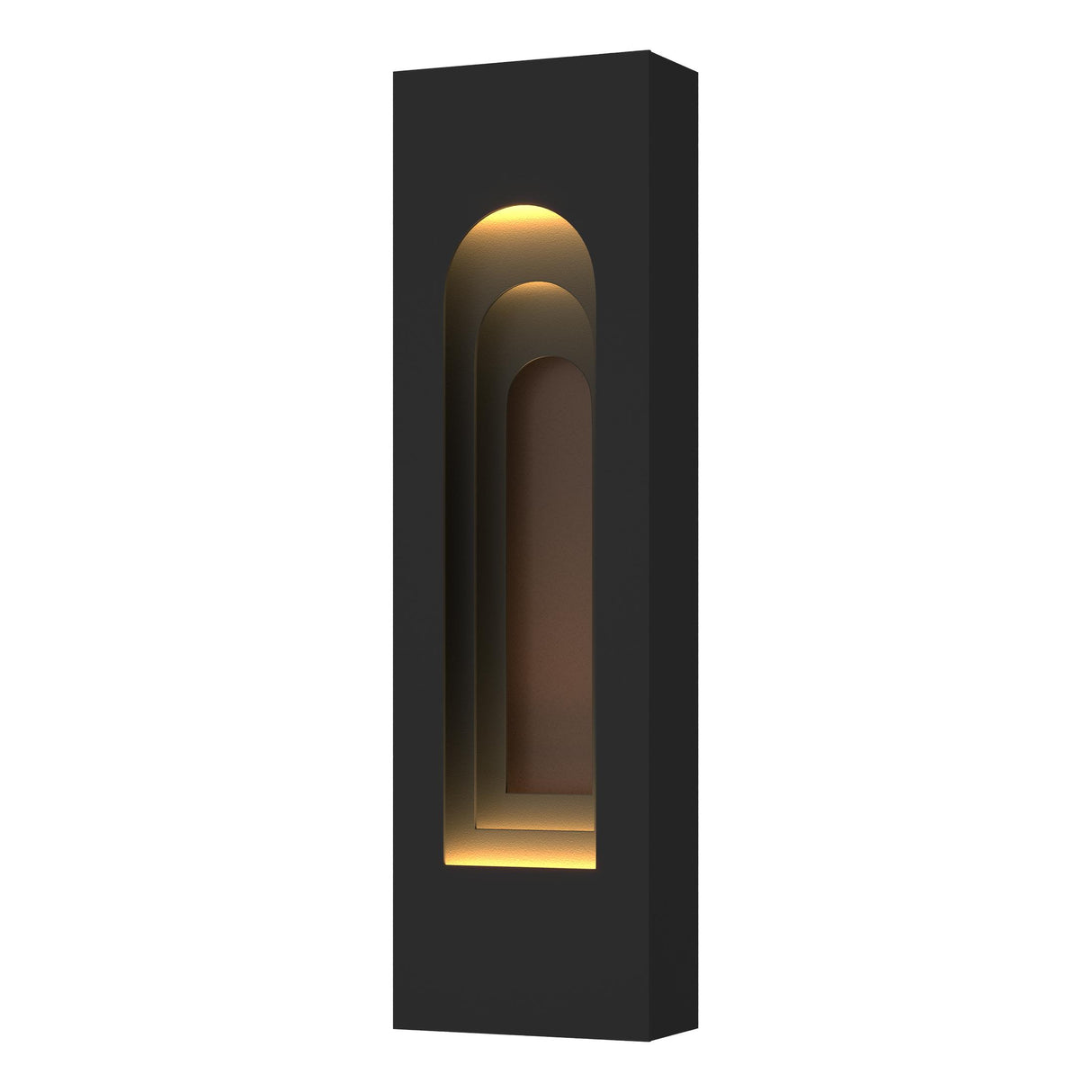 Hubbardton Forge 2023 Coastal Black Coastal Bronze Procession Arch Small Outdoor Sconce