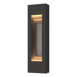 Hubbardton Forge 2023 Coastal Natural Iron Coastal Burnished Steel Procession Small Outdoor Sconce
