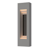 Hubbardton Forge 2023 Coastal Burnished Steel Coastal Oil Rubbed Bronze Procession Small Outdoor Sconce