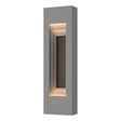 Hubbardton Forge 2023 Coastal Burnished Steel Coastal Dark Smoke Procession Small Outdoor Sconce