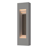 Hubbardton Forge 2023 Coastal Burnished Steel Coastal Dark Smoke Procession Small Outdoor Sconce