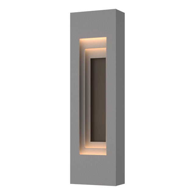 Hubbardton Forge 2023 Coastal Burnished Steel Coastal Dark Smoke Procession Small Outdoor Sconce