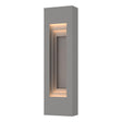 Hubbardton Forge 2023 Coastal Burnished Steel Coastal Burnished Steel Procession Small Outdoor Sconce