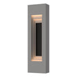 Hubbardton Forge 2023 Coastal Burnished Steel Coastal Black Procession Small Outdoor Sconce