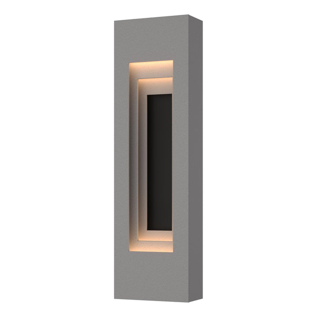 Hubbardton Forge 2023 Coastal Burnished Steel Coastal Black Procession Small Outdoor Sconce