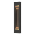 Hubbardton Forge 2023 Coastal Natural Iron Coastal Dark Smoke Procession Large Outdoor Sconce