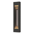 Hubbardton Forge 2023 Coastal Natural Iron Coastal Burnished Steel Procession Large Outdoor Sconce