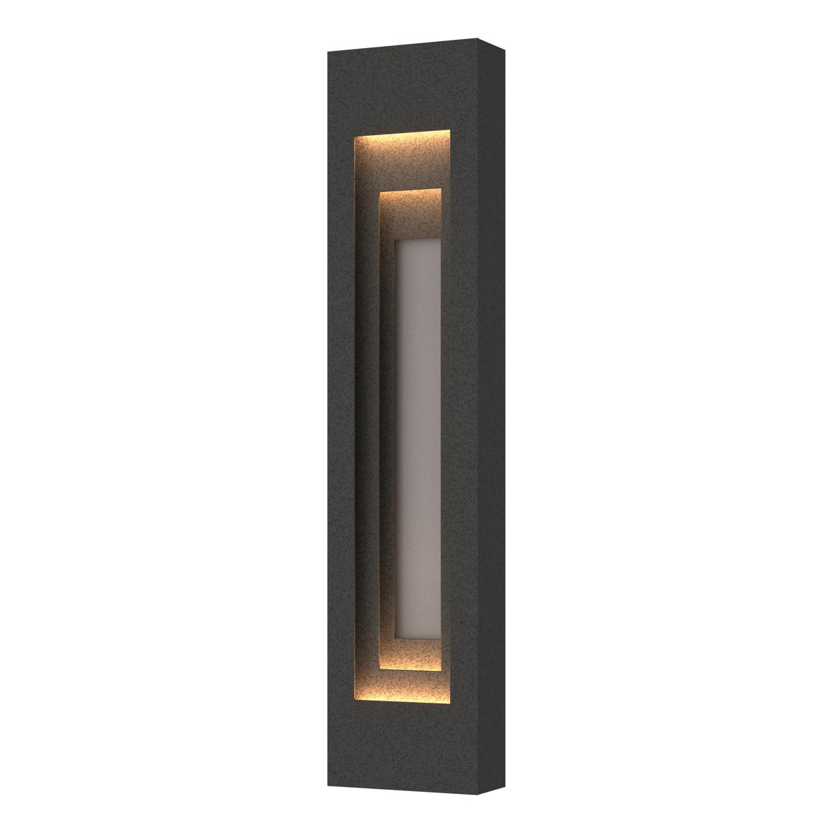 Hubbardton Forge 2023 Coastal Natural Iron Coastal Burnished Steel Procession Large Outdoor Sconce