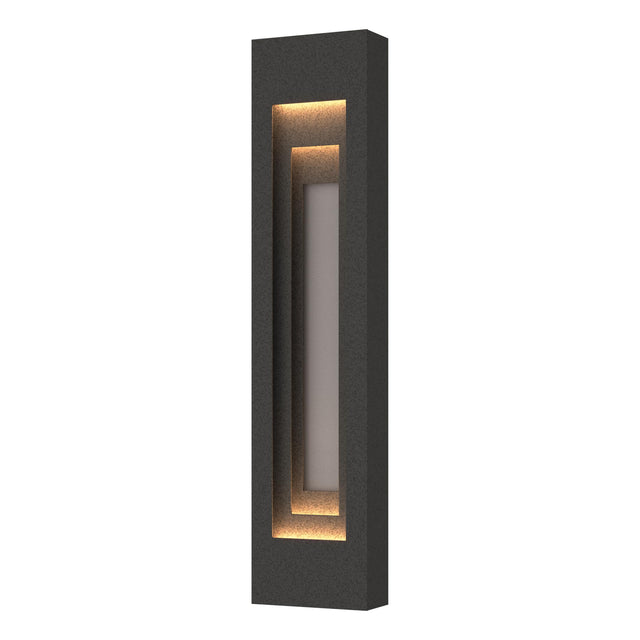 Hubbardton Forge 2023 Coastal Natural Iron Coastal Burnished Steel Procession Large Outdoor Sconce