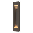 Hubbardton Forge 2023 Coastal Dark Smoke Coastal Oil Rubbed Bronze Procession Large Outdoor Sconce