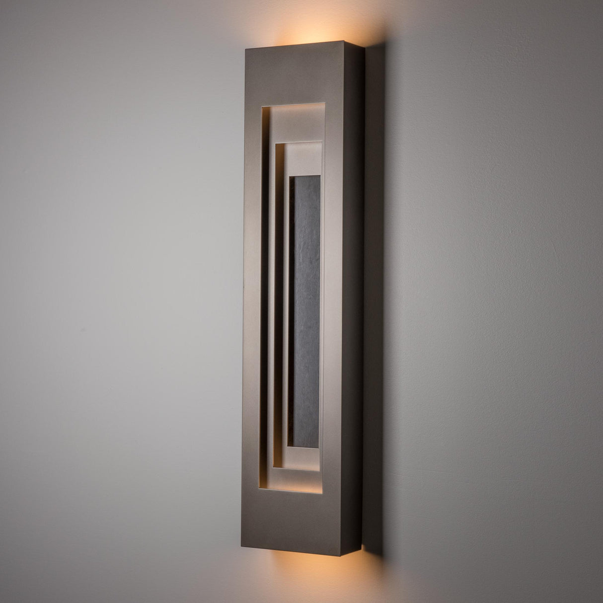 Hubbardton Forge 2023 Coastal Dark Smoke Coastal Burnished Steel Procession Large Outdoor Sconce