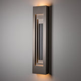 Hubbardton Forge 2023 Coastal Dark Smoke Coastal Burnished Steel Procession Large Outdoor Sconce
