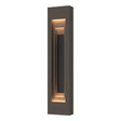 Hubbardton Forge 2023 Coastal Dark Smoke Coastal Black Procession Large Outdoor Sconce