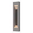 Hubbardton Forge 2023 Coastal Burnished Steel Coastal Oil Rubbed Bronze Procession Large Outdoor Sconce