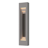Hubbardton Forge 2023 Coastal Burnished Steel Coastal Oil Rubbed Bronze Procession Large Outdoor Sconce