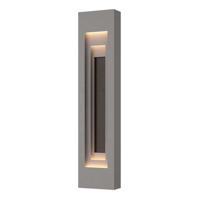 Hubbardton Forge 2023 Coastal Burnished Steel Coastal Oil Rubbed Bronze Procession Large Outdoor Sconce