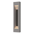 Hubbardton Forge 2023 Coastal Burnished Steel Coastal Natural Iron Procession Large Outdoor Sconce