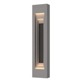 Hubbardton Forge 2023 Coastal Burnished Steel Coastal Natural Iron Procession Large Outdoor Sconce