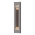 Hubbardton Forge 2023 Coastal Burnished Steel Coastal Bronze Procession Large Outdoor Sconce