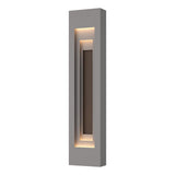 Hubbardton Forge 2023 Coastal Burnished Steel Coastal Bronze Procession Large Outdoor Sconce