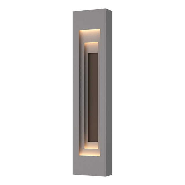 Hubbardton Forge 2023 Coastal Burnished Steel Coastal Bronze Procession Large Outdoor Sconce