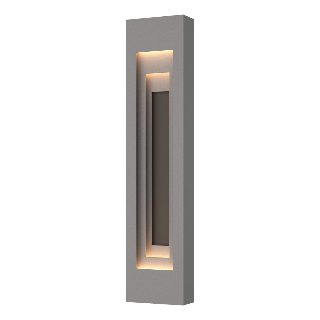 Hubbardton Forge 2023 Coastal Burnished Steel Coastal Dark Smoke Procession Large Outdoor Sconce
