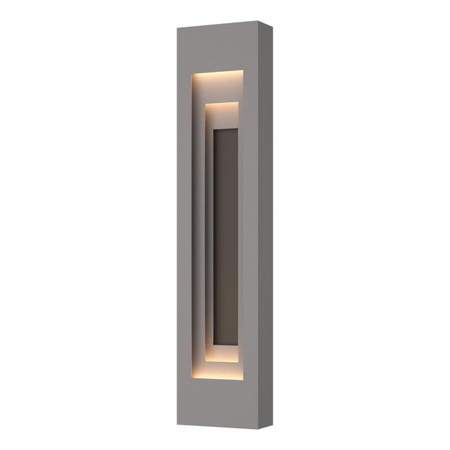 Hubbardton Forge 2023 Coastal Burnished Steel Coastal Dark Smoke Procession Large Outdoor Sconce