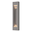 Hubbardton Forge 2023 Coastal Burnished Steel Coastal Burnished Steel Procession Large Outdoor Sconce